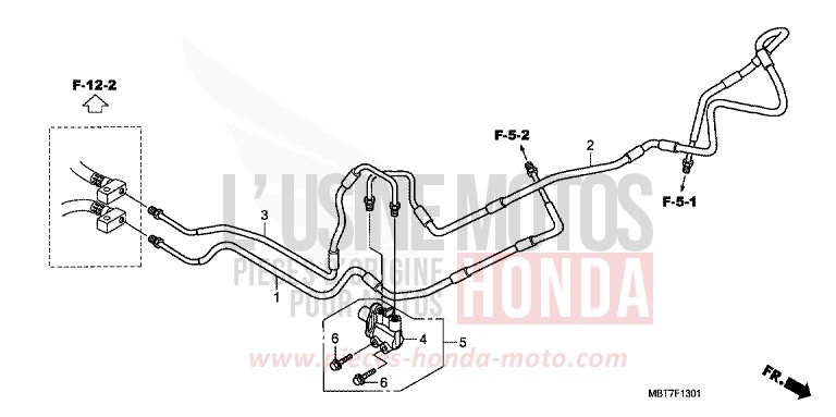PROPORTIONING CONTROLVALVE (XL1000VA) for Varadero ABS CHEVALIER SILVER METALLIC (NHA83) from 2007